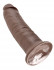 Коричневый фаллос-гигант 10" Cock - 25,4 см.