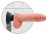 Вибромассажер со съёмной присоской 8" Vibrating Cock with Balls - 20,3 см.