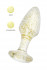 Золотистая акриловая анальная втулка - 8 см.