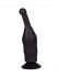 Чёрный анальный фаллоимитатор на присоске - 17 см.