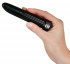 Черный вибратор "Дамский пальчик" - 13 см.