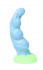 Голубой фаллоимитатор "Посейдон" с ярко выраженным рельефом - 19 см.