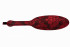 Красная овальная шлепалка с цветочным принтом - 35,5 см.