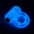 Голубое, светящееся в темноте виброкольцо Lumino Play Vibrating Penis Ring
