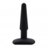 Черная анальная втулка Silicone Butt Plug 4" - 11 см.