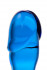 Голубая стеклянная анальная втулка - 13 см.