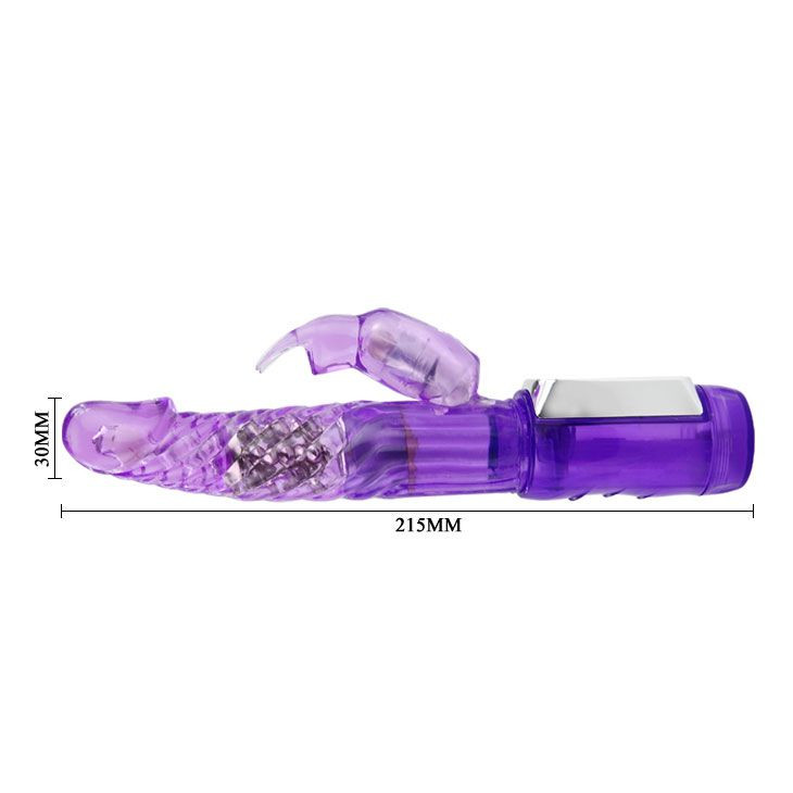 Фиолетовый вибратор Eromantica Uma. 20 см, 10 режимов вибрации