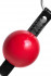 Красный кляп-шар на черных ремешках Anonymo