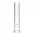 Прозрачный стеклянный фаллос с массажным рельефом 10" Extra Large Glass Dildo - 25,5 см.