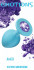 Средняя голубая анальная пробка Emotions Cutie Medium с фиолетовым кристаллом - 8,5 см.