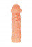 Телесная закрытая насадка с шершавой головкой Cock Sleeve Size M - 15,6 см.
