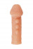 Телесная закрытая насадка с шишечками Cock Sleeve Size M - 15,6 см.