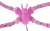 Розовая вибробабочка на регулируемых ремешках BUTTERFLY