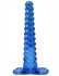 Синий спиралевидный анальный конус - 17 см.
