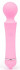 Розовый вибромассажер Sasa с круглой головкой - 16 см.