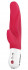 Красный перезаряжаемый вибратор LADY Bi - 22,5 см.