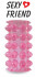 Открытая розовая насадка на фаллос - 6,4 см.